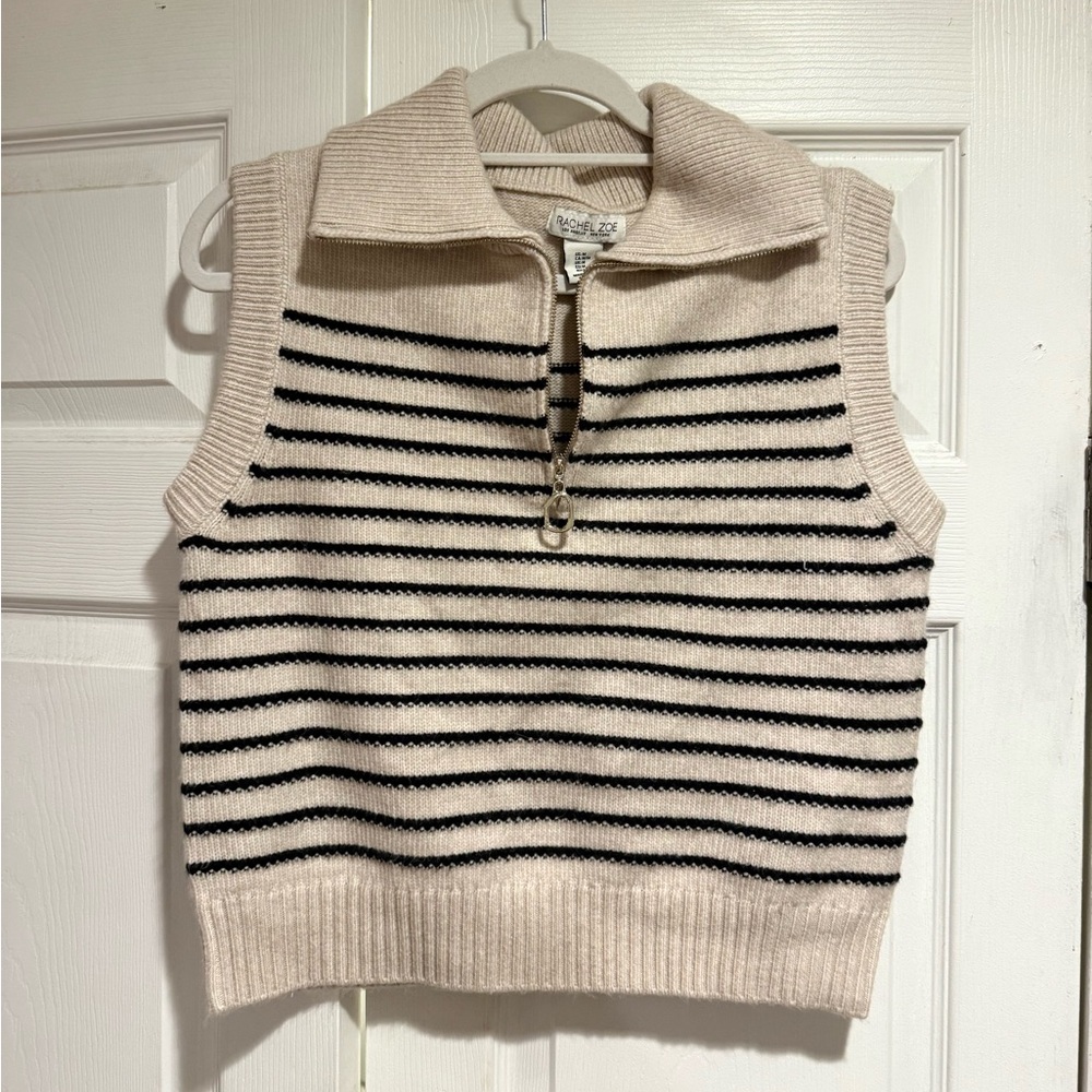 NWOT Striped Sleeveless Knit Sweater Vest